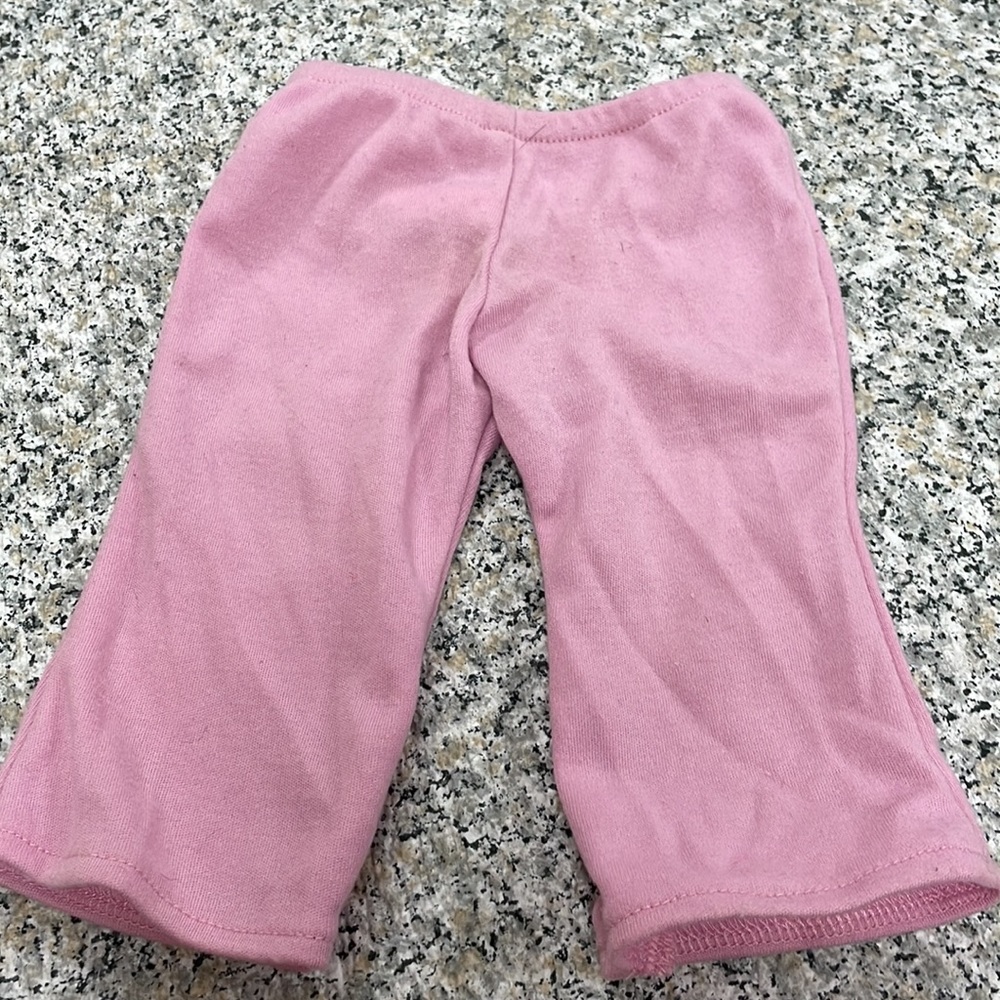 Retired American Girl Pink Julie’s Pajama Bottoms and slippers. - Picture 2 of 6